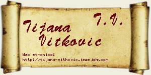 Tijana Vitković vizit kartica
